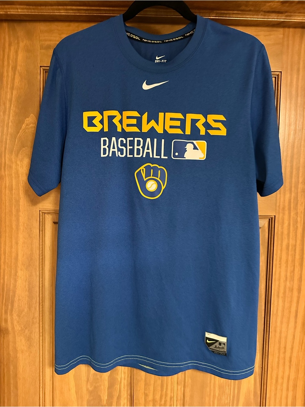 Nike Milwaukee Brewers Blue Baseball Dri-FIT Tee